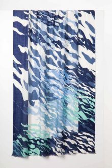 Surf Camp Print Scarf - Eclipse Multi - Kinross Cashmere