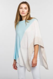 Colorblock Poncho - Kinross Cashmere