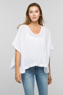 Mesh Poncho - Kinross Cashmere