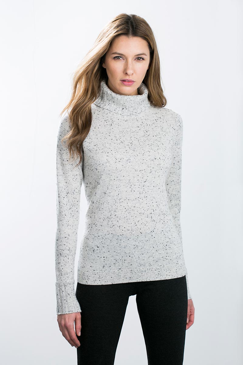 Kinross Cashmere | Chunky Trim Turtleneck