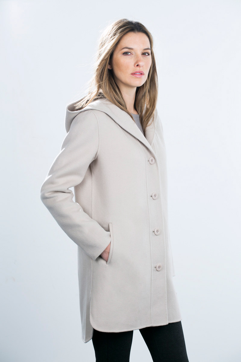 Kinross Cashmere | Hooded Button Front