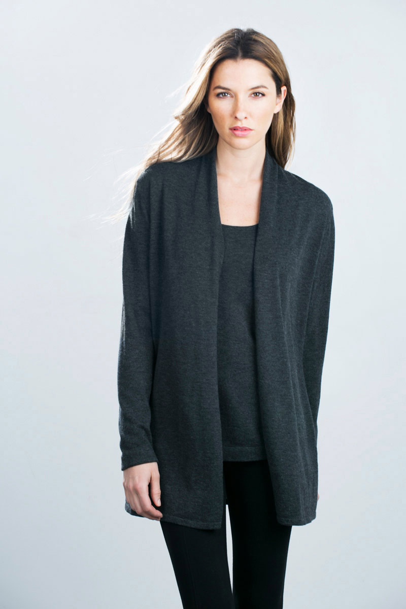 Worsted Duster - Charcoal 2015 - Kinross Cashmere