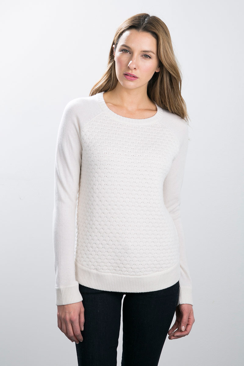 Kinross Cashmere | Popcorn Stitch Pullover