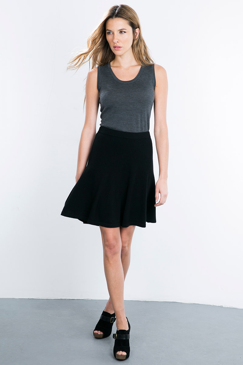 Kinross Cashmere | Fit & Flare Skirt