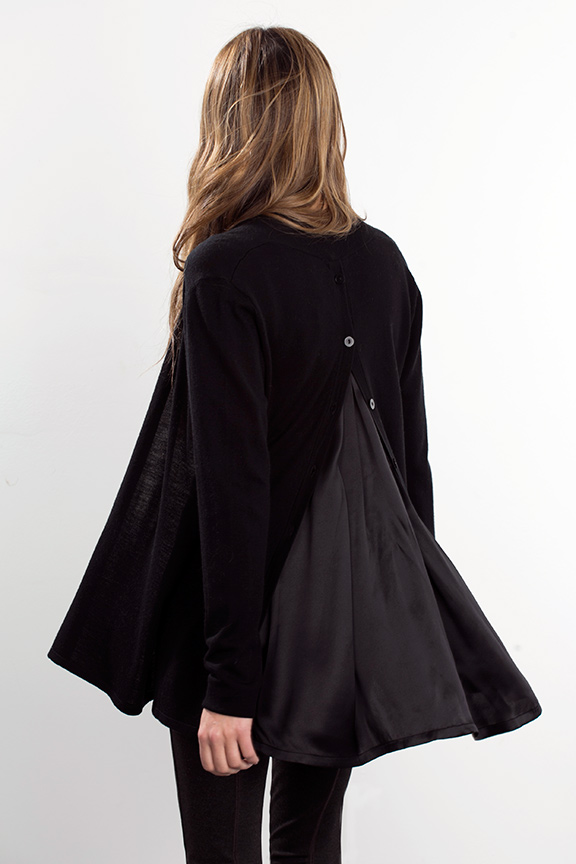 Kinross Cashmere | Mixed Media Drape Cardigan