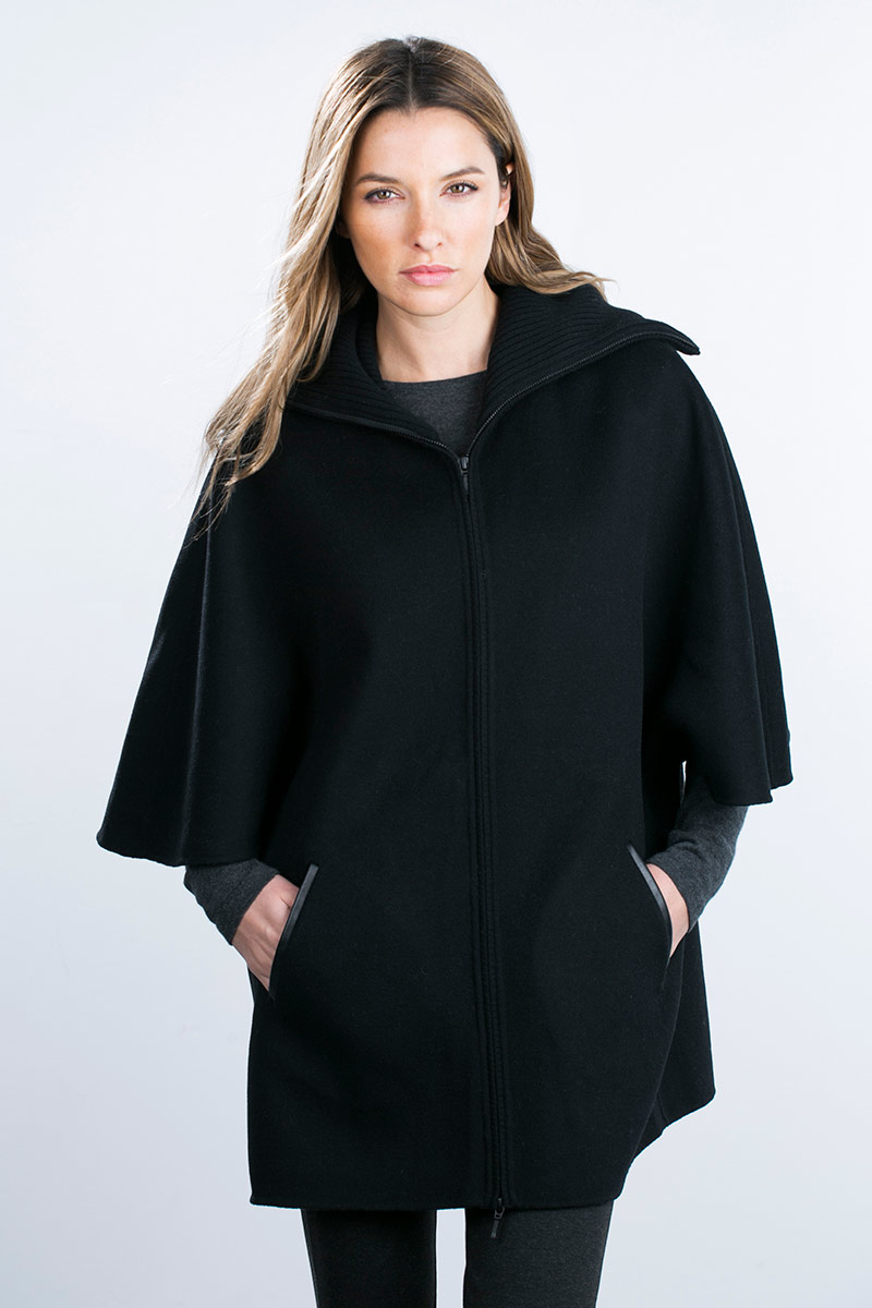 Kinross Cashmere | Zip Front Cape