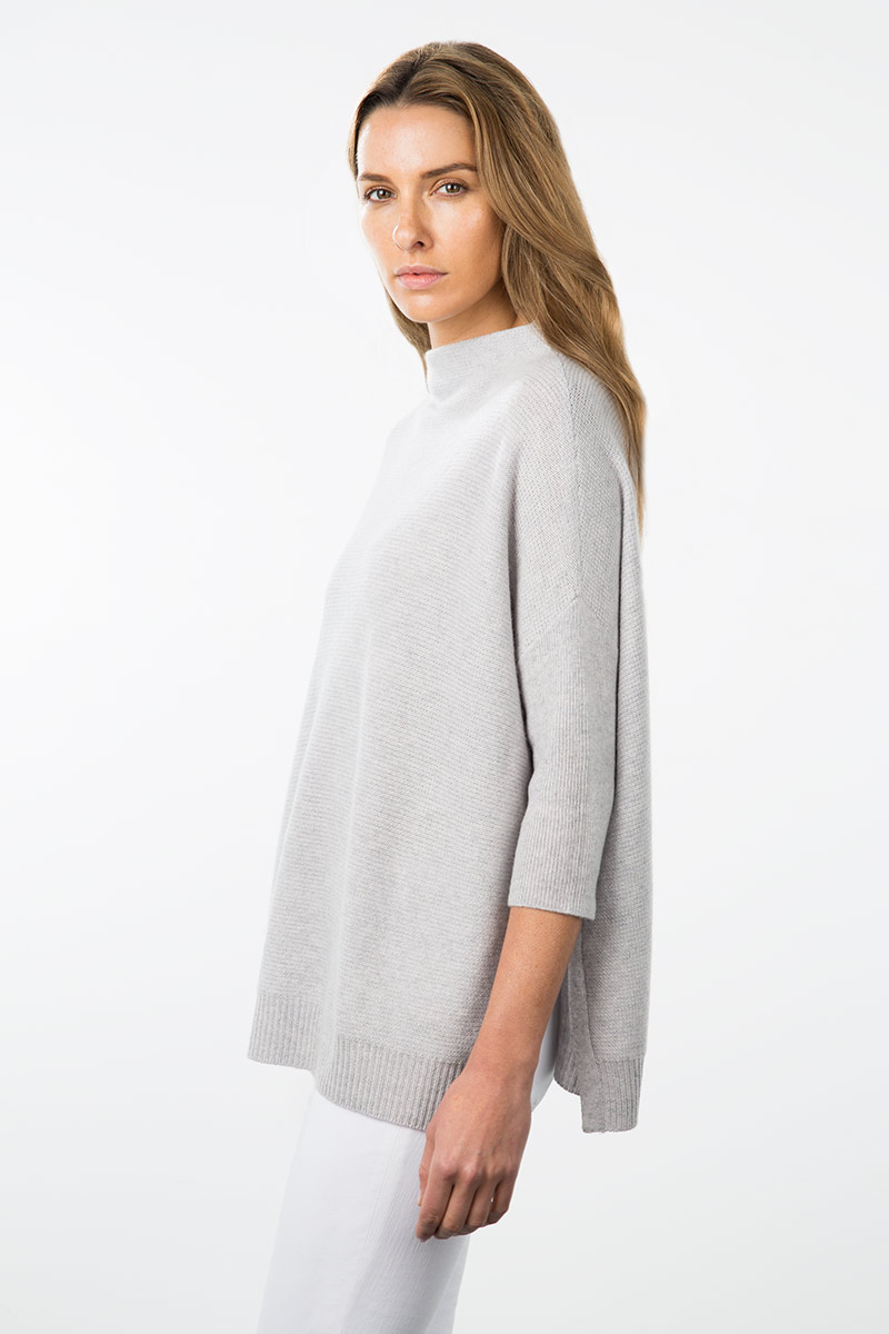 Kinross Cashmere | Resort 2015 |Easy Texture Funnelneck