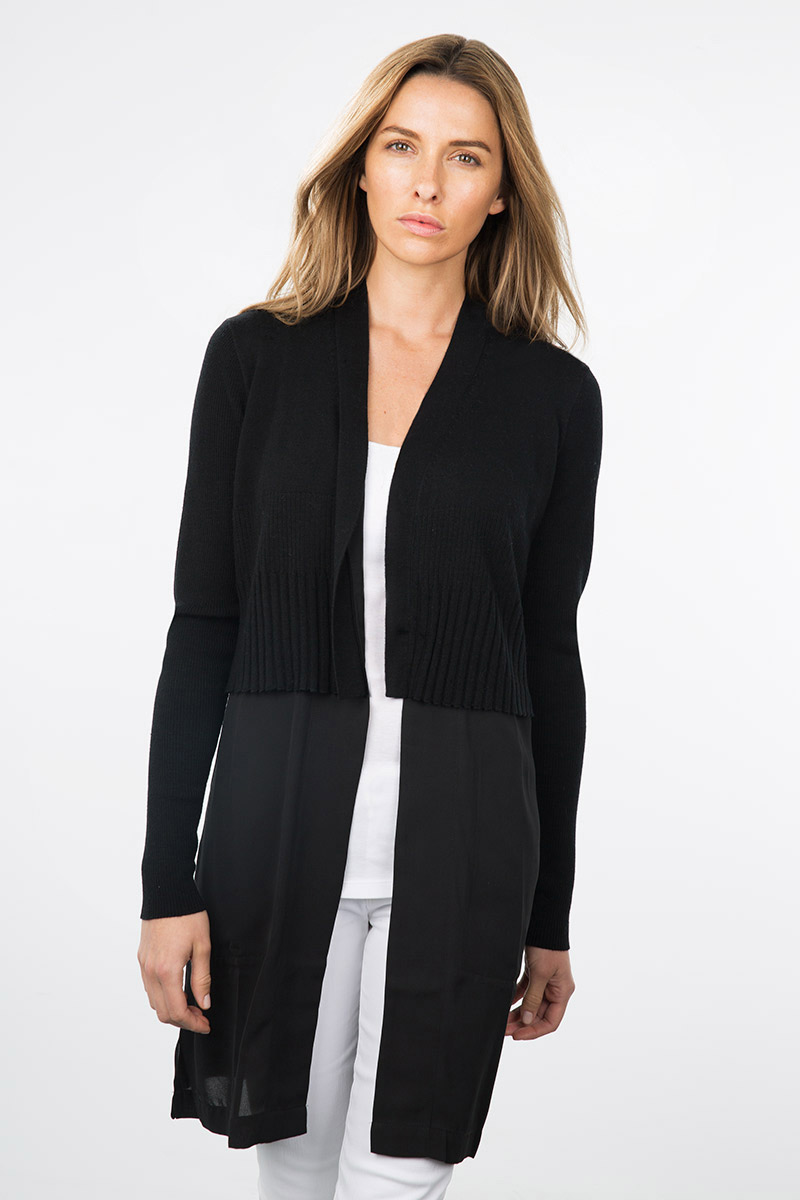 Kinross Cashmere | Resort 2015 | Mixed Media Long Cardigan