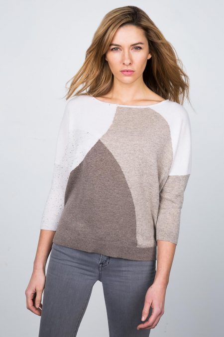 Intarsia Pullover Kinross Cashmere 100% Cashmere