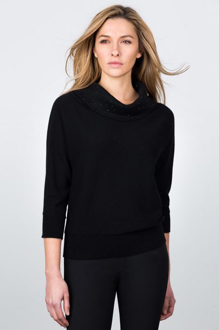 Crystal Mockneck Kinross Cashmere 100% Cashmere