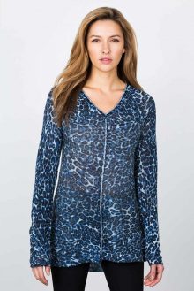 Leopard Vneck Kinross Cashmere 100% Cashmere