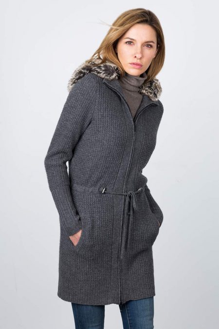 Faux Fur Trim Anorak Kinross Cashmere