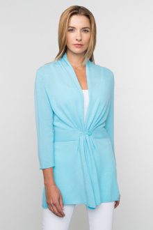 Kinross Cashmere | Spring 2016 | 3/4 Sleeve Drape Cardigan