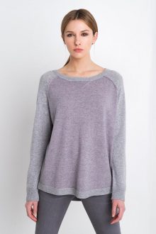 Exposed Seam Sweatshirt Kinross Cashmere 100% Cashmere