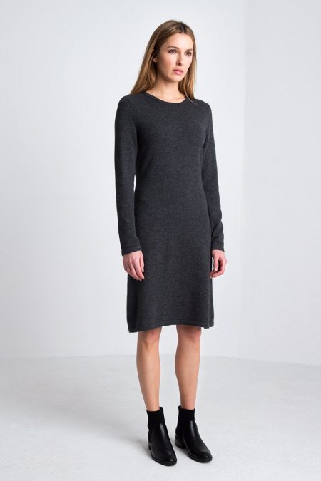 Crewneck Dress Kinross Cashmere 100% Cashmere