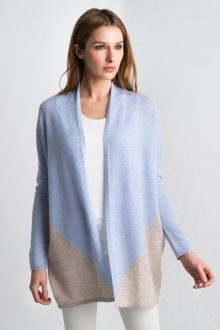 Colorblock Cardigan Kinross Cashmere 100% Cashmere