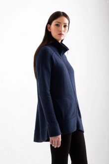 Sport Zip Mock Cardigan Kinross Cashmere 100% Cashmere