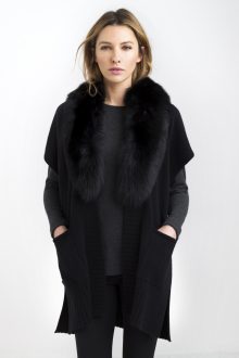 Fox Fur Oval Wrap Kinross Cashmere 100% Cashmere