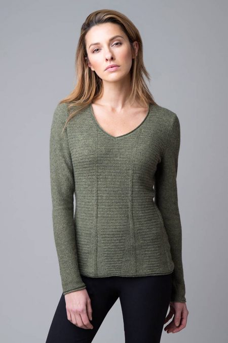 Novelty Stitch Vee - Kinross Cashmere