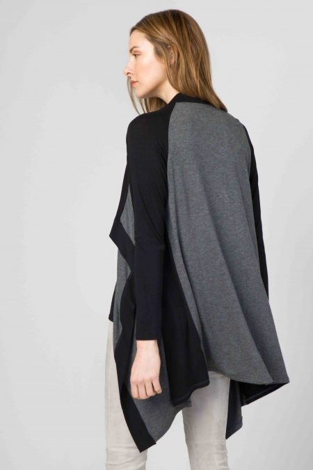 Color Block Cardigan Back- Kinross Cashmere