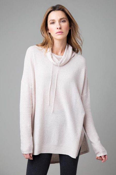 Textured Drawstring Tunic - Kinross Cashmere