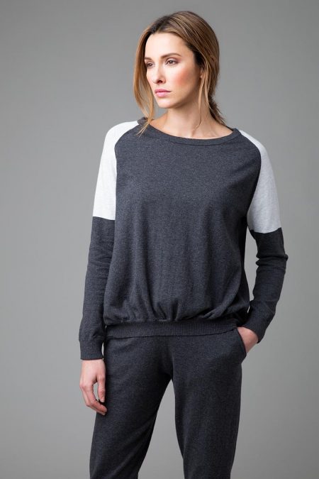 Ruched Sweatshirt - Kinross Cashmere