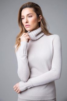 Chunky Trim Turtleneck - Kinross Cashmere