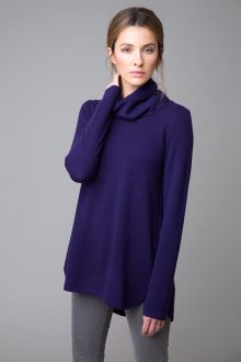 Cowl Pleat Back Tunic - Kinross Cashmere