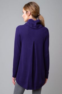 Cowl Pleat Back Tunic Back - Kinross Cashmere