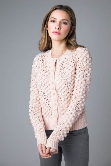 Bobble Short Cardigan - Kinross Cashmere