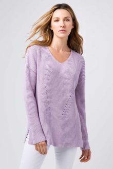 Fashioned Rib Vee - Kinross Cashmere