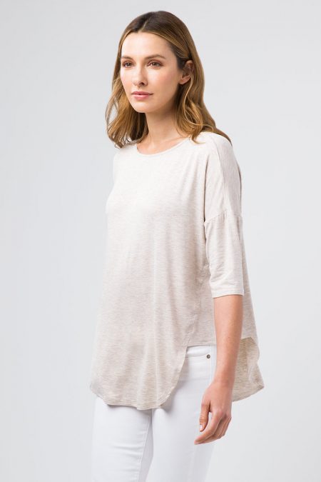 Rounded Hem Pullover - Kinross Cashmere