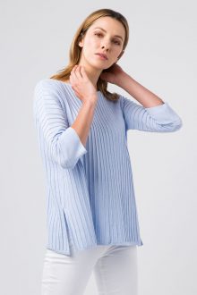 Ottoman Rib Pullover - Kinross Cashmere