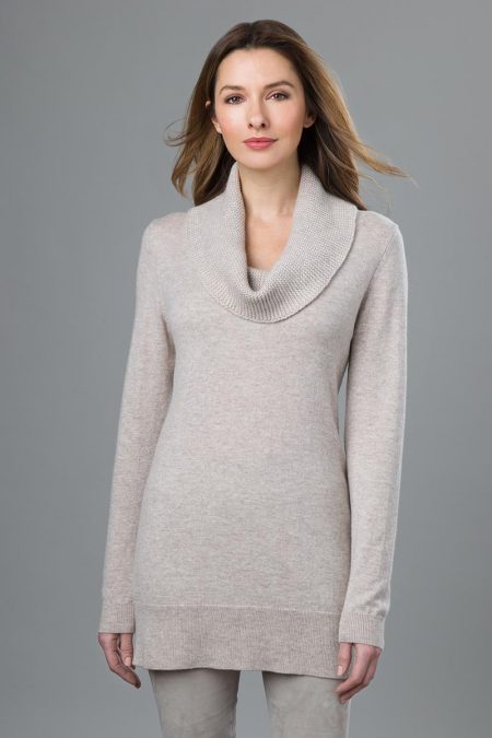 Cowl Neck Tunic - Kinross Cashmere