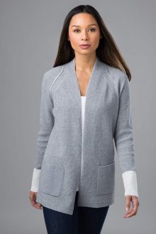 Plaited Rib Cardigan - Kinross Cashmere