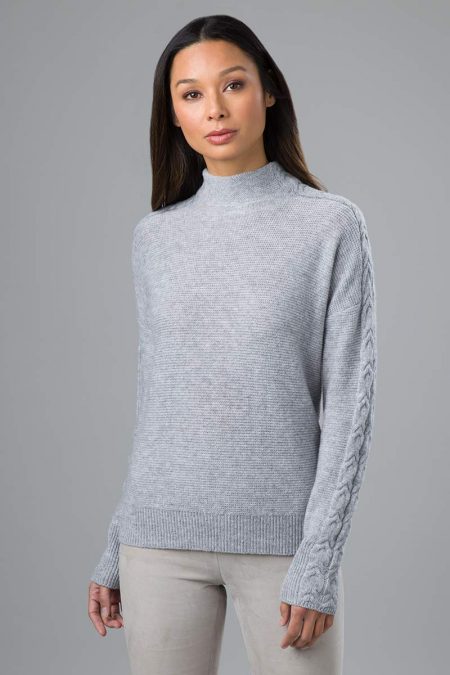 Mixed Rib Mock - Kinross Cashmere