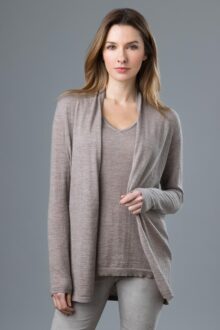 Worsted Drape Cardigan - Kinross Cashmere