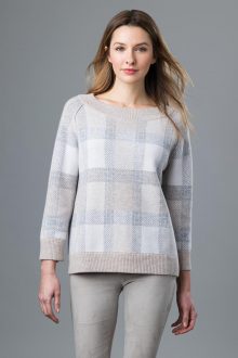 Reversible Plaid Pullover - Kinross Cashmere