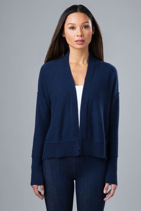 Short Garter Stitch Cardigan - Kinross Cashmere