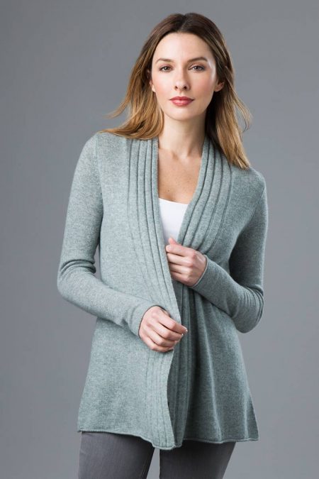 Back Detail Cardigan - Kinross Cashmere