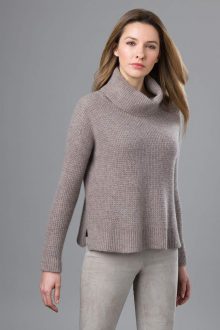 Textured Cowl Neck - Kinross Cashmere