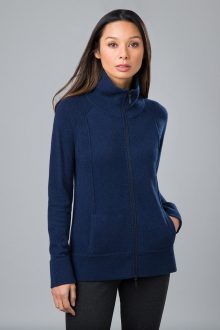 Sporty Zip Cardigan - Kinross Cashmere