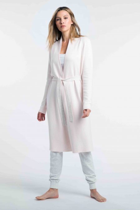 Reversible Long Belted Cardigan - Kinross Cashmere