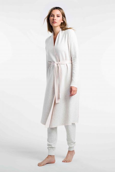 Reversible Long Belted Cardigan - Kinross Cashmere