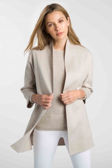 Bracelet Sleeve Coat - Kinross Cashmere