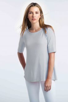 Elbow Sleeve Swing Crew - Kinross Cashmere