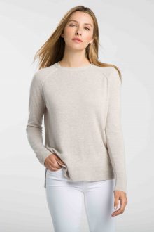 Piped Hi Low Sweatshirt - Kinross Cashmere