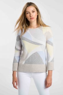 Intarsia Pullover - Kinross Cashmere