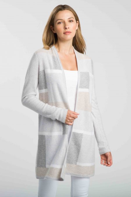 Intarsia Cardigan - Kinross Cashmere