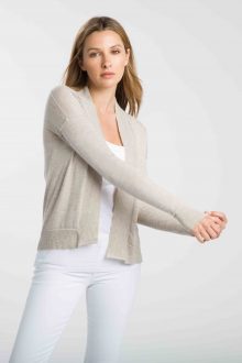 Worsted Hi Low Cardigan - Kinross Cashmere